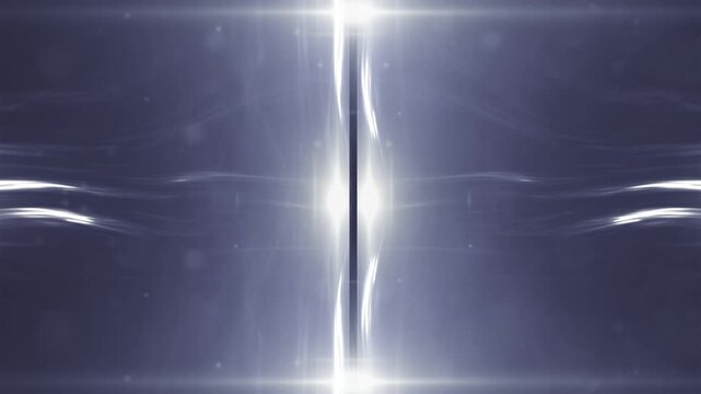 Abstract Futuristic Particle Network Background with Glowing Lines and Symmetrical Light Loop