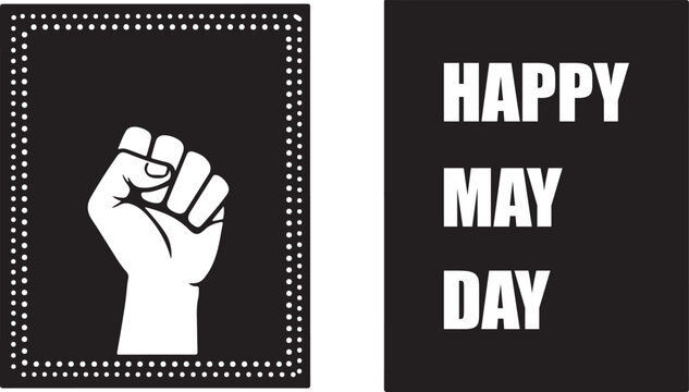 Celebrating may day a powerful symbol of workers' rights and international solidarity with a raised fist illustration