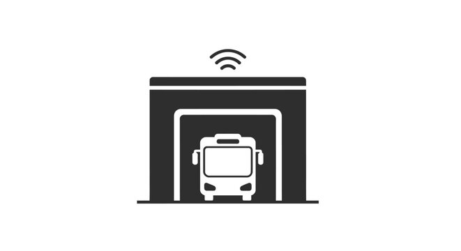 Bus entering a tunnel with wifi.