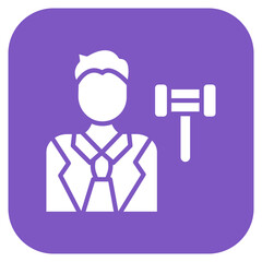 Obraz premium Judge Male Icon Style