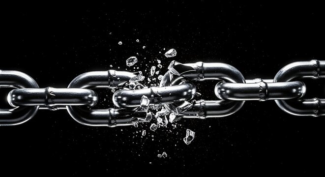 chain link on black background