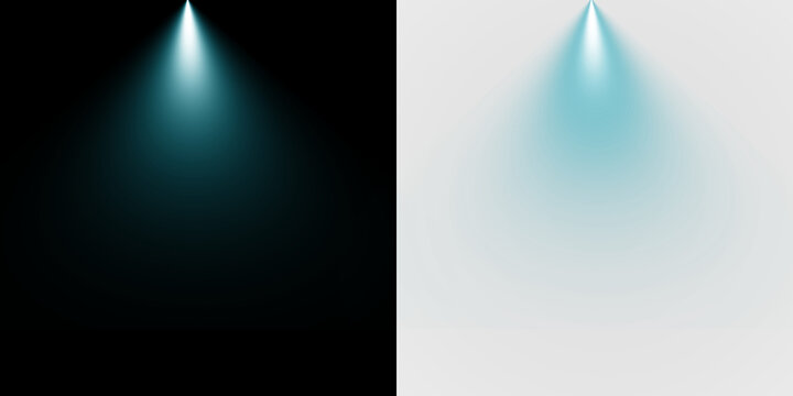 Cyan Spotlight Beam - Teal Stage Light Effect Isolated, cyan spotlight beam, teal stage light, light beam vector, stage effect illustration, spotlight cone graphic, isolated beam flare