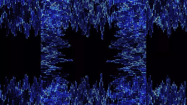 Audio Equalizer Bars Blue Sound Wave Visualization Animation Loop