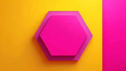 Modern Abstract 2D Graphic Design with Centered Minimalist Vector Art Focal Point on Vibrant Background