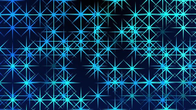 Glowing Star Grid Blue Light Network Pattern Animation Background Loop