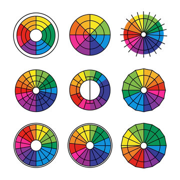 Color Wheel Chart Collection: Primary, Secondary, Tertiary Colors & Color Harmony