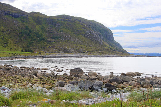 Shore of the Alnes island, Norway