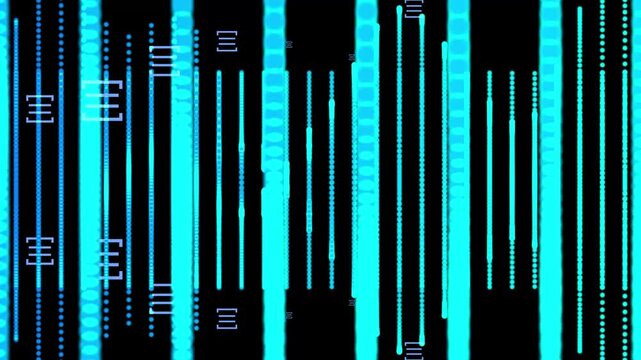 Abstract Background Blue Digital Lines Data Stream Technology Animation Loop