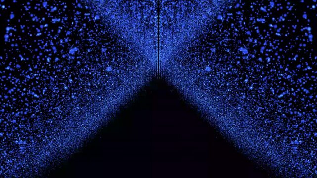 Abstract Background Blue Particles Tunnel Light Motion Technology Animation Loop