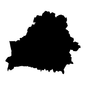 Belarus map vector isolated on transparent background detailed country outline