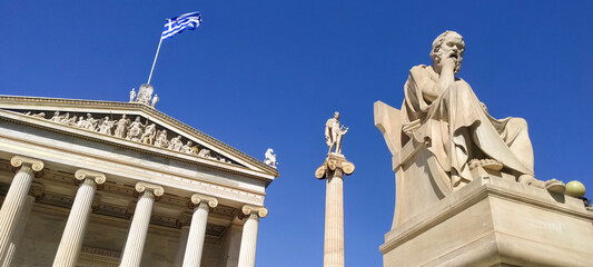 Obraz premium Academy of Athens is the highest scientific institution in Greece, located in the center of Athens