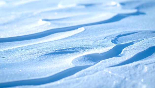 Macro shot of cracked ice surface with frosty blue patterns and natural textures