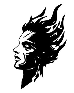 Silueta face alien&iacute;gena.