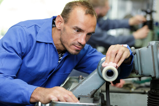 worker working at the metal factory