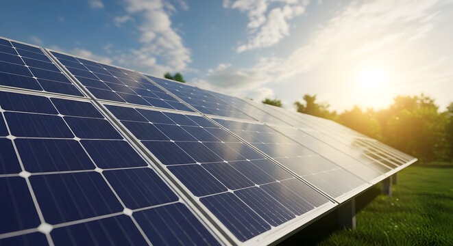 Solar panels harnessing sunlight a sustainable energy solution for a brighter future