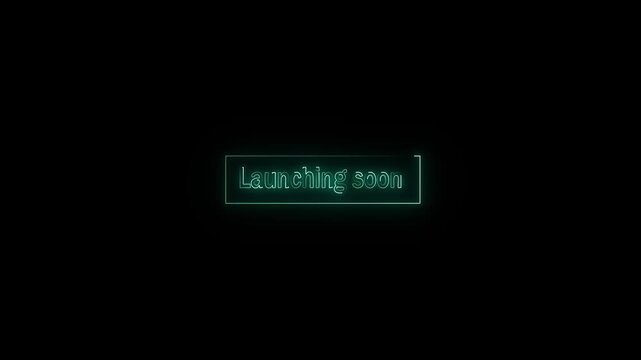 launching soon tex animation.Keywords.10 second countdown, 10 sec timer, countdown timer, digital countdown, neon countdown, glowing timer, fast countdown, quick timer, 10 seconds animation,