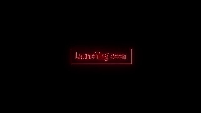 launching soon tex animation.Keywords.10 second countdown, 10 sec timer, countdown timer, digital countdown, neon countdown, glowing timer, fast countdown, quick timer, 10 seconds animation,