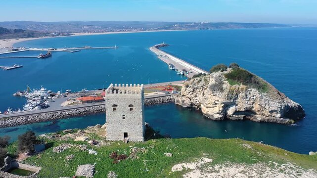 Sile Castle or Ocakli Island Castle in Istanbul. A structure of 4 floors and 12 meters high, was designed by the Genoese to accommodate 20 soldiers and the castle was used as a watchtower for years