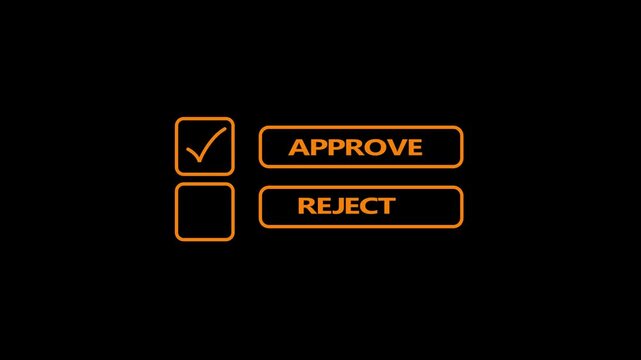 Choices between right and wrong symbols concept on the transparent background. Yes or No decisions, crisis decision making. Motion graphics of approve or reject concept. 4k video animation