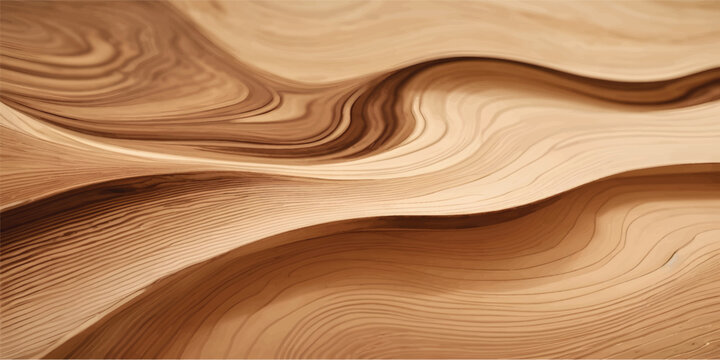 Wooden Wave Pattern Texture - Abstract background featuring a rich dark brown wood texture with flowing wave patterns. Ideal for design projects