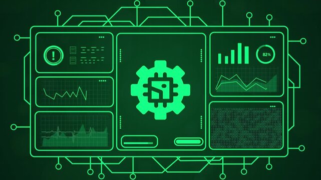 4k digital cryptocurrency dashboard with real-time trading data and blockchain network animation