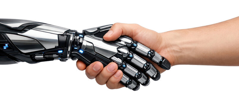 PNG Human robot handshake technology connection