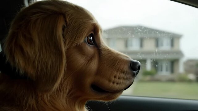 Golden Retriever Car Ride Adventure | Happy Dog Watches The World Go By