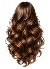 Naklejka premium PNG Luscious wavy brown hair texture.