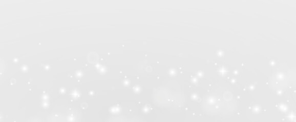 Light white dust particle sparkle bokeh on abstract transparent background with glowing glitter stardust magic smoke powder flare motion blur effect isolated on dark backdrop. © AzeritCrystal