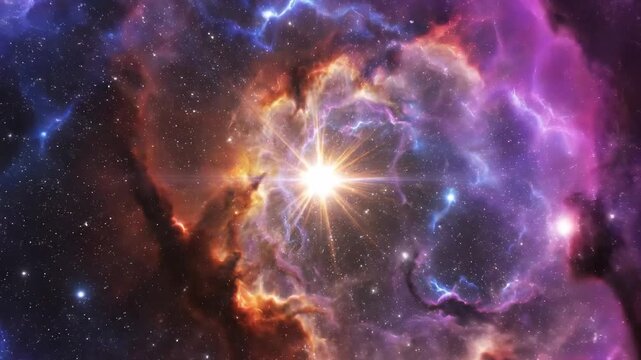 Vibrant Cosmic Nebula: A Dazzling Journey Through Deep Space Wonders