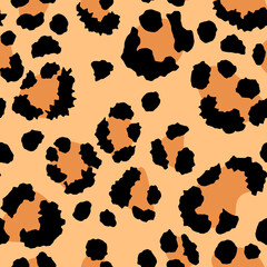 Fototapeta premium Seamless leopard pattern, animal print