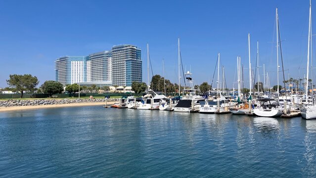Chula Vista, CA USA - March 21, 2026: The Gaylord Pacific Resort seen across the marina