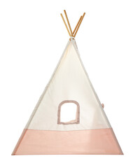 Stylish wigwam for child's room isolated on white © New Africa