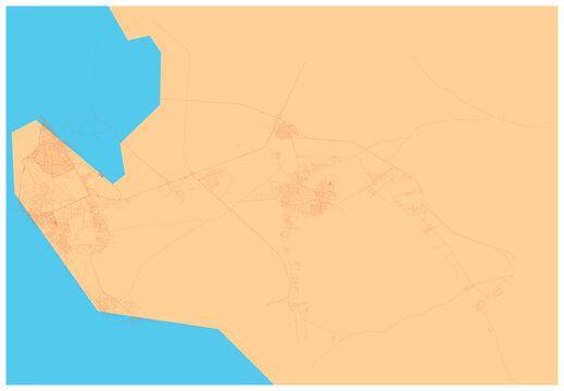 Bushehr Iran Map Vector &ndash; Persian Gulf Coastal City and Province Map Editable