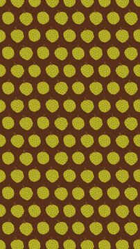 かわいい南国フルーツ柄ループアニメーション背景