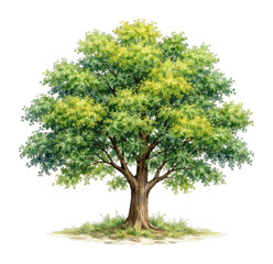 Obraz premium PNG Lush tree illustration nature beauty.