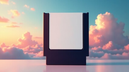 A single floppy disk sitting on a table, ready to use or store