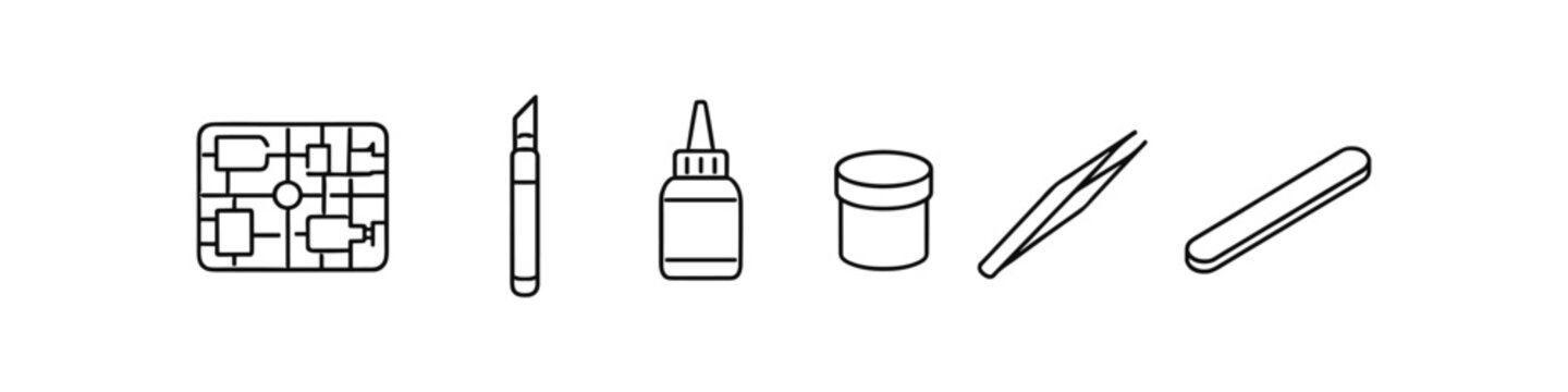 Model building tools and parts kit for hobbyists and crafters