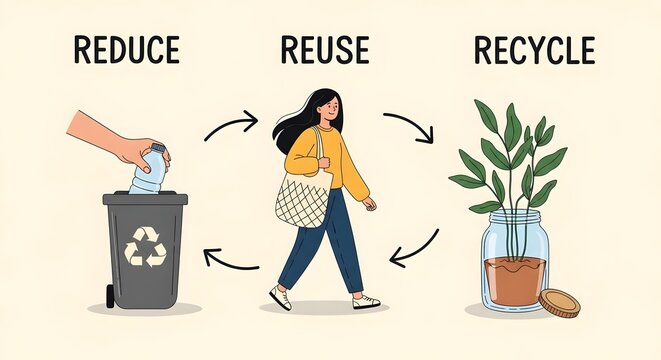 Reduce reuse recycle for a sustainable future