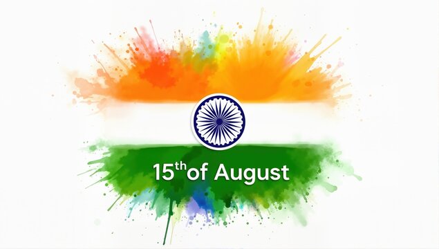 Happy 79th independence day of India. Ashoka chakra with Red Fort. Creative vector illustration design.
