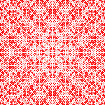 Surface pattern design with squares, triangles, rhombuses. White polygons abstract. Ethnic embroidery background. Mosaic wallpaper. Minimal art. Digital paper with geometry composition. Vector image.