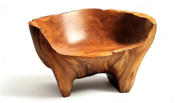 Unique wooden bowl showcasing natural craftsmanship