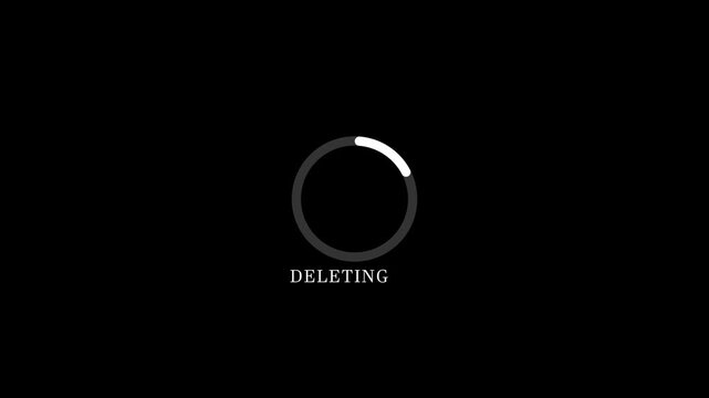 File Deleting Progress Animation with White Circular Loader UI