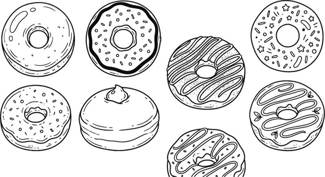 set of donets vactor illustration