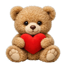 Obraz premium PNG Adorable teddy bear with heart.