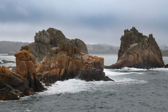Magnifique paysage de la c&ocirc;te bretonne - Plougrescant Bretagne France