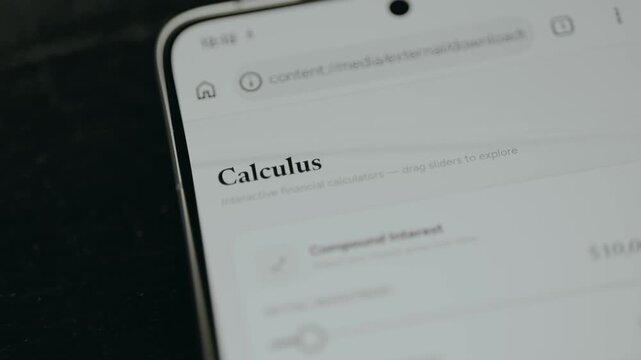 Calculus interactive financial calculators for exploring concepts like compound interest