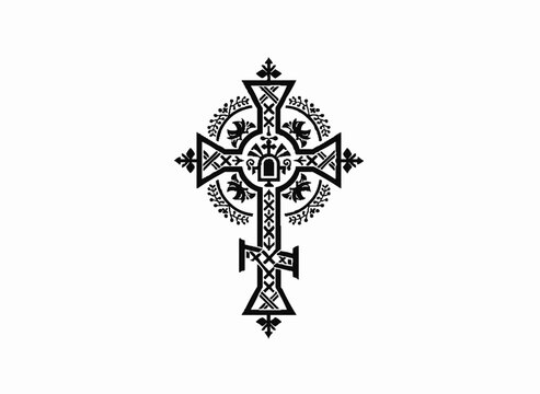 Symbol of Faith: An intricately designed cross, symbolizing faith, hope, and the core tenets of belief, stands as a testament to spiritual devotion and religious traditions.