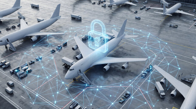 Airport apron security and data protection system