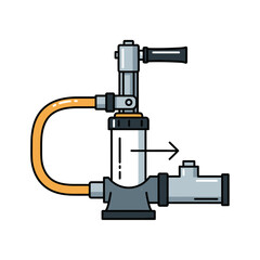 Fototapeta premium Manual Pump Mechanism with Tube Attachment.